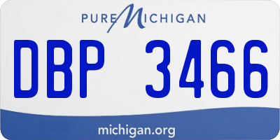 MI license plate DBP3466
