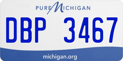 MI license plate DBP3467