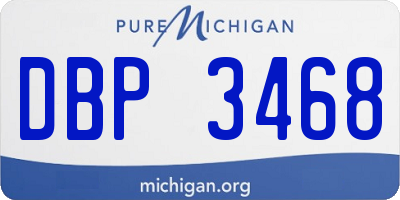 MI license plate DBP3468