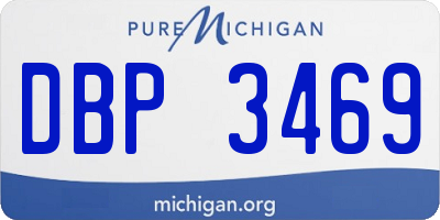 MI license plate DBP3469