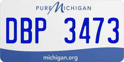 MI license plate DBP3473