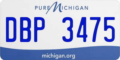 MI license plate DBP3475