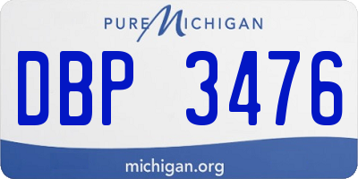 MI license plate DBP3476