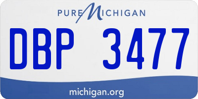 MI license plate DBP3477