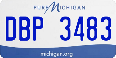 MI license plate DBP3483