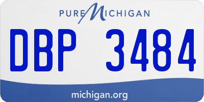 MI license plate DBP3484
