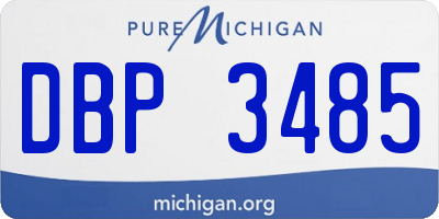 MI license plate DBP3485
