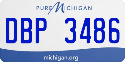 MI license plate DBP3486