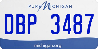 MI license plate DBP3487