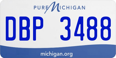 MI license plate DBP3488