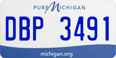 MI license plate DBP3491