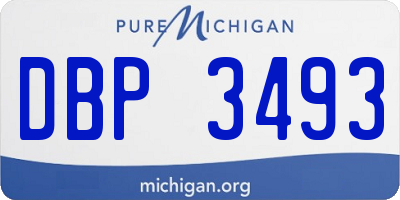 MI license plate DBP3493