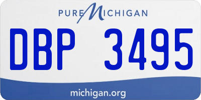 MI license plate DBP3495