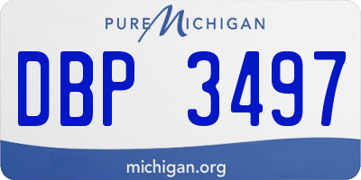 MI license plate DBP3497