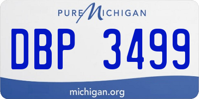 MI license plate DBP3499
