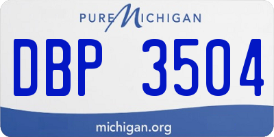 MI license plate DBP3504