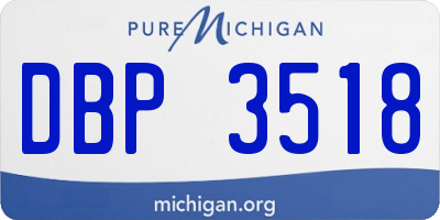 MI license plate DBP3518