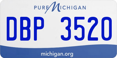 MI license plate DBP3520