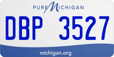 MI license plate DBP3527