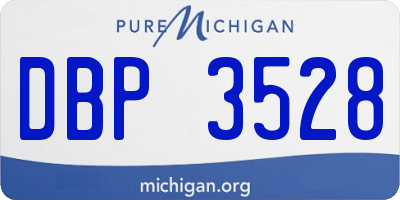 MI license plate DBP3528