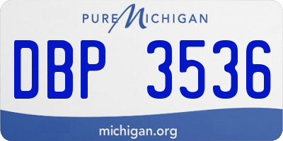 MI license plate DBP3536