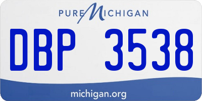 MI license plate DBP3538