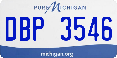 MI license plate DBP3546