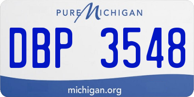 MI license plate DBP3548