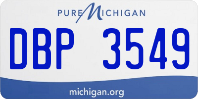 MI license plate DBP3549