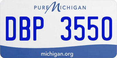 MI license plate DBP3550