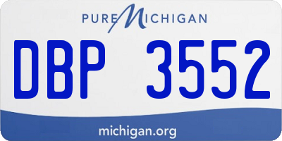 MI license plate DBP3552