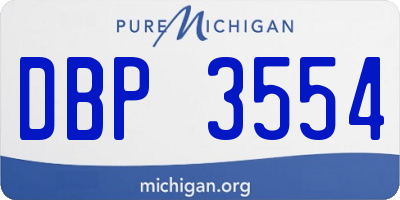 MI license plate DBP3554