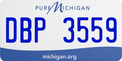 MI license plate DBP3559