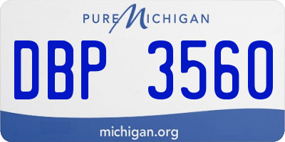 MI license plate DBP3560