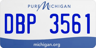 MI license plate DBP3561