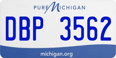 MI license plate DBP3562