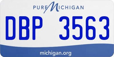 MI license plate DBP3563