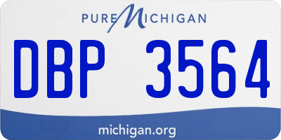 MI license plate DBP3564