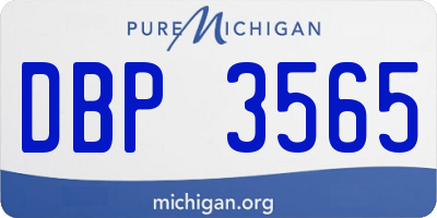 MI license plate DBP3565