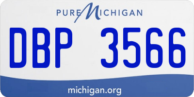 MI license plate DBP3566