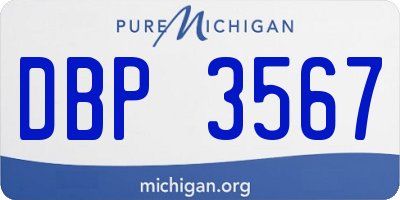 MI license plate DBP3567