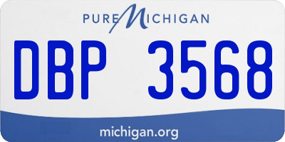 MI license plate DBP3568