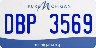 MI license plate DBP3569