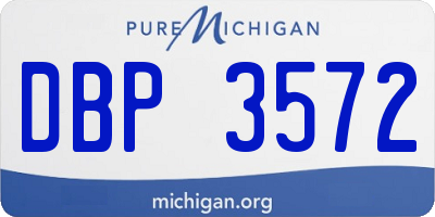 MI license plate DBP3572