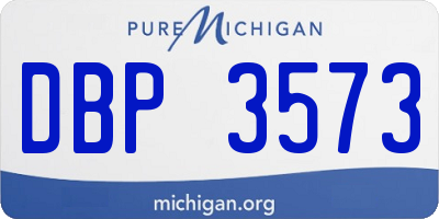 MI license plate DBP3573