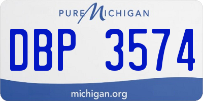 MI license plate DBP3574