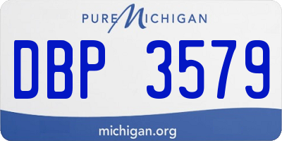 MI license plate DBP3579