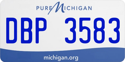 MI license plate DBP3583