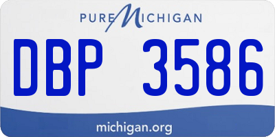 MI license plate DBP3586