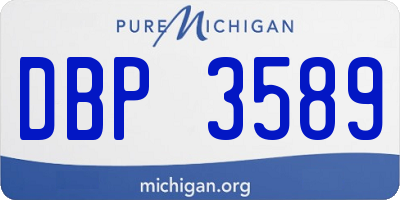 MI license plate DBP3589